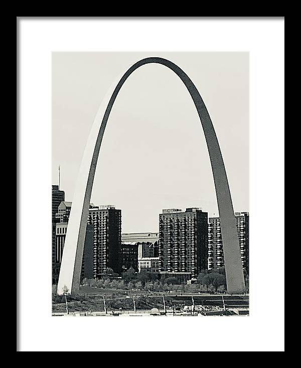Driveby Shot of the Arch - Framed Print