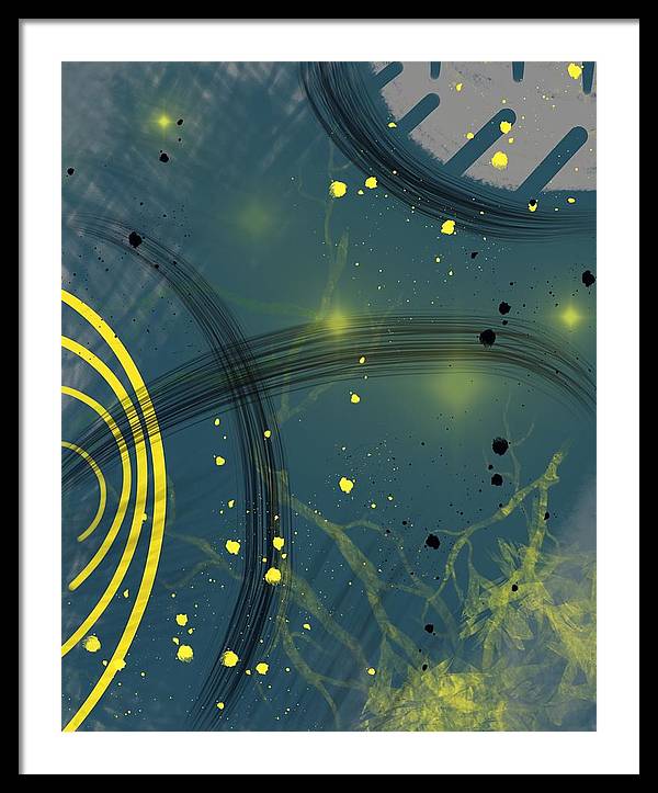 Jaune Abstrait - Framed Print