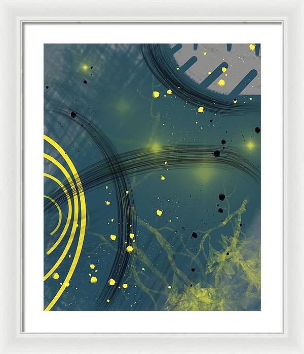 Jaune Abstrait - Framed Print
