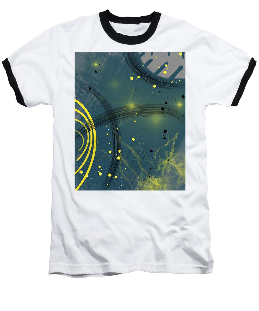 Jaune Abstrait - Baseball T-Shirt