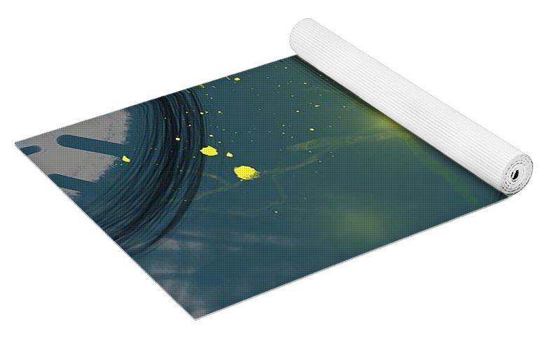 Jaune Abstrait - Yoga Mat