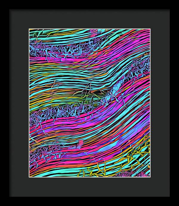 Neon Circuit - Framed Print
