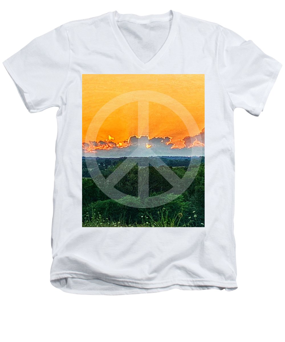 Peace on Earth - Men's V-Neck T-Shirt