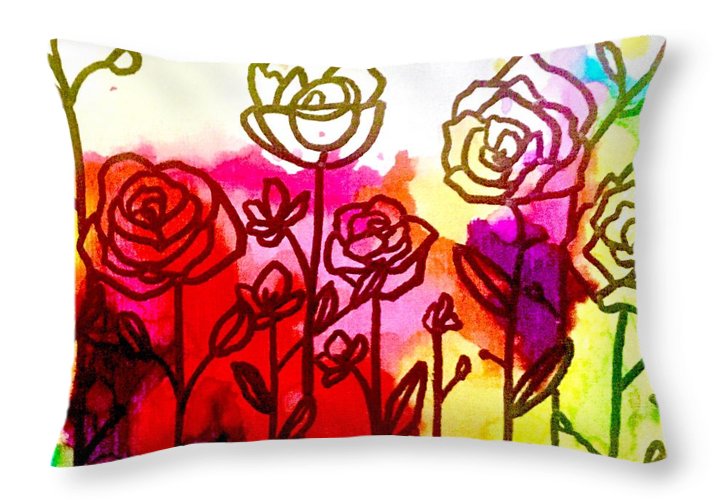 Rose Garden - Throw Pillow