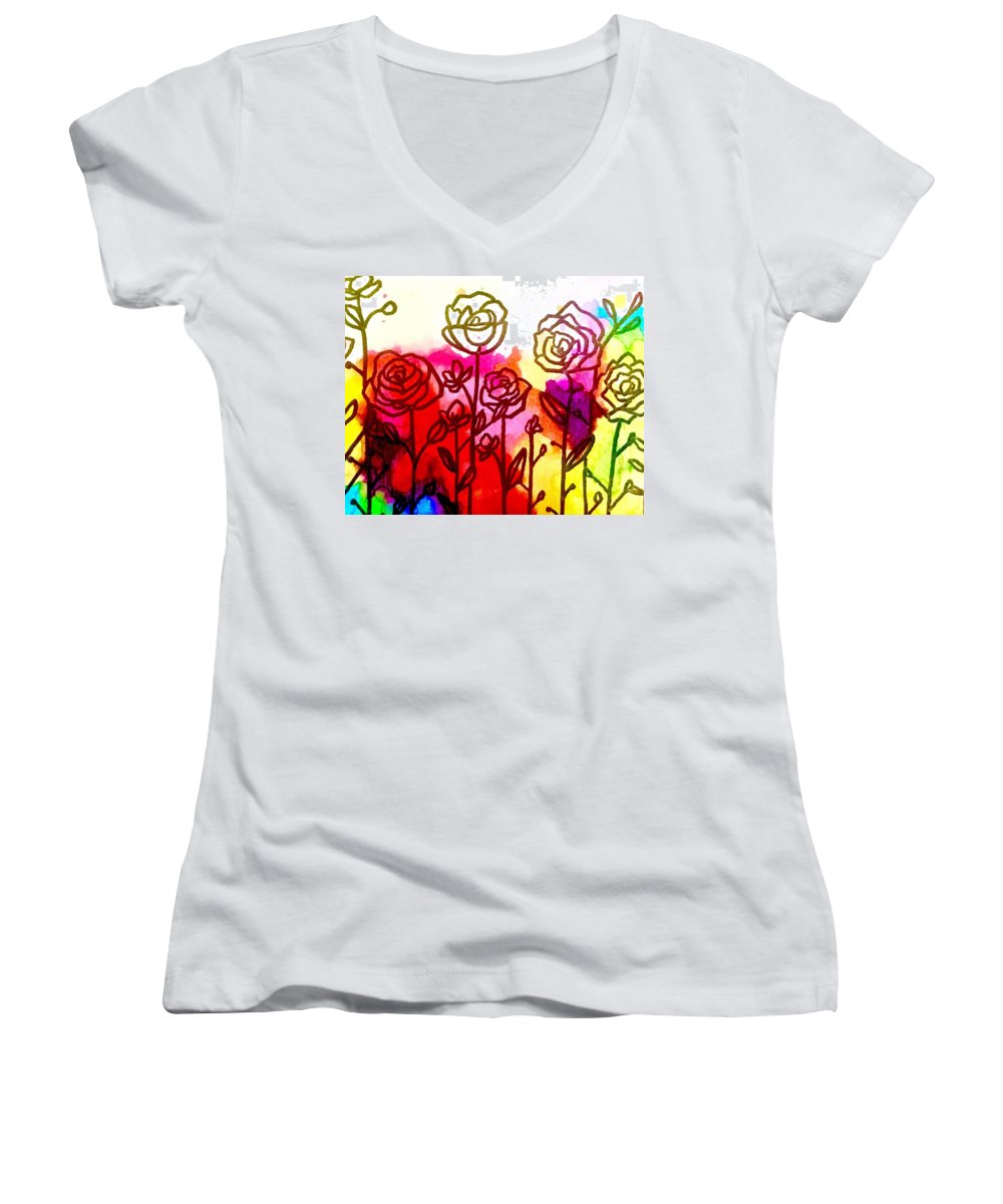 Rose Garden - Women's V-Neck