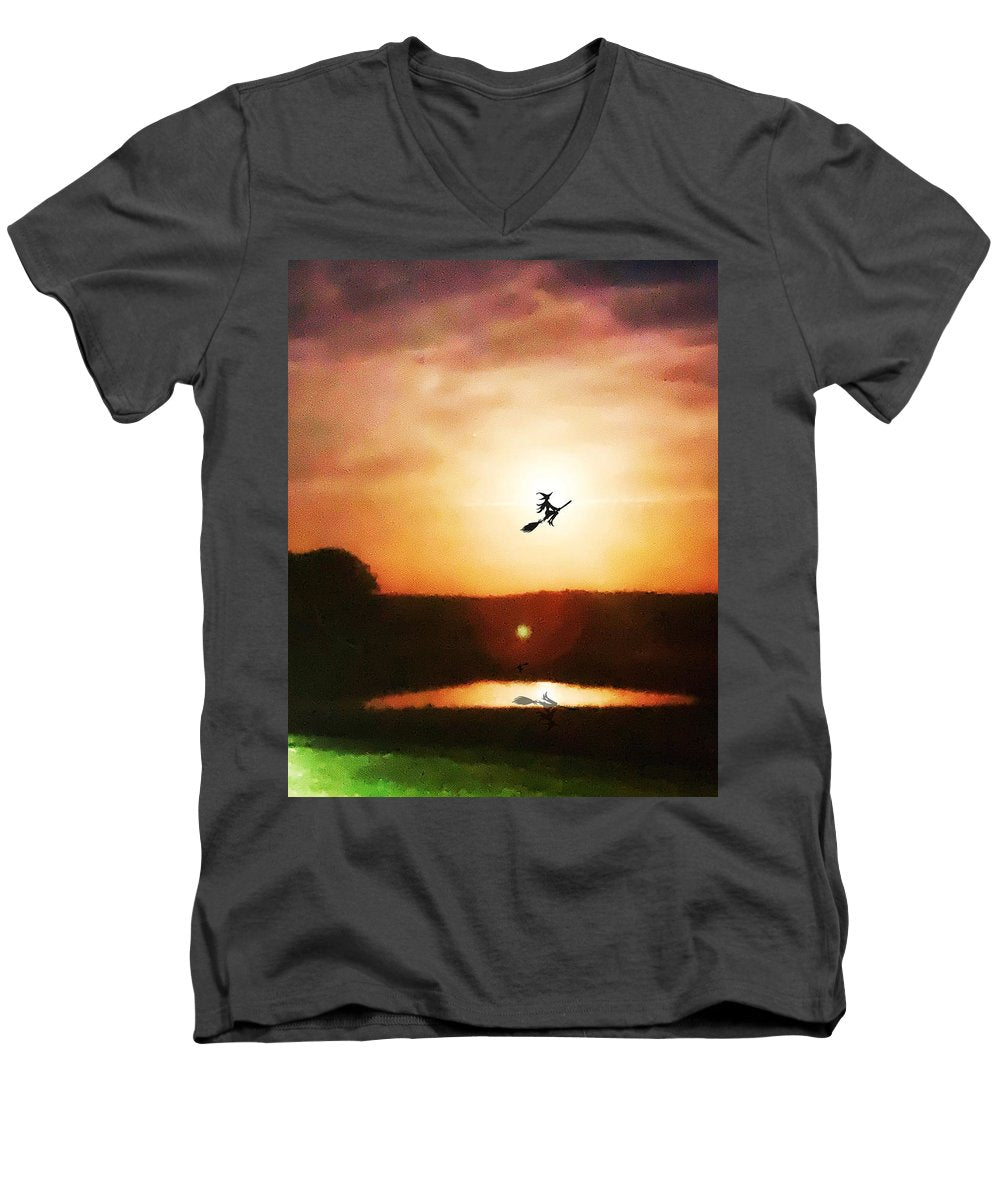 Traveling By Moonlight - Men's V-Neck T-Shirt