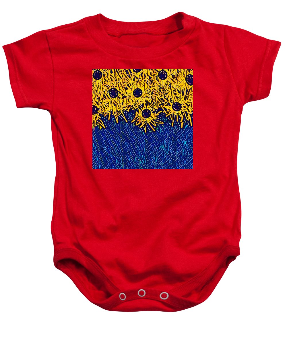 Abstracted Asteraceae - Baby Onesie