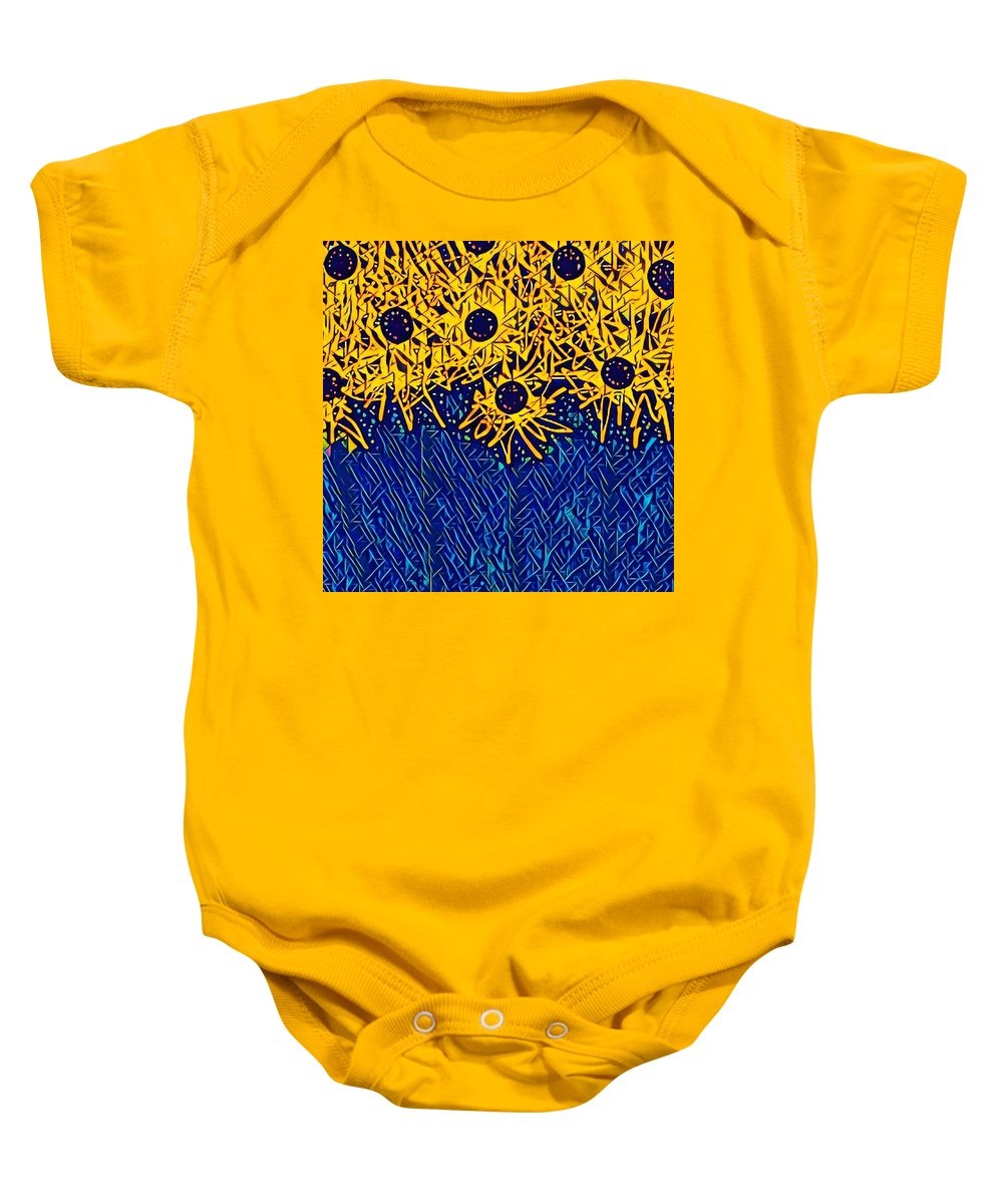 Abstracted Asteraceae - Baby Onesie