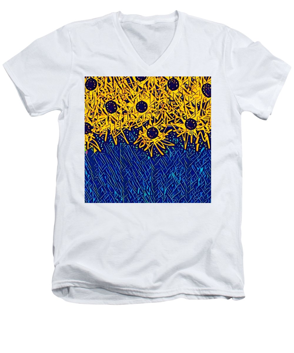 Abstracted Asteraceae - Men's V-Neck T-Shirt