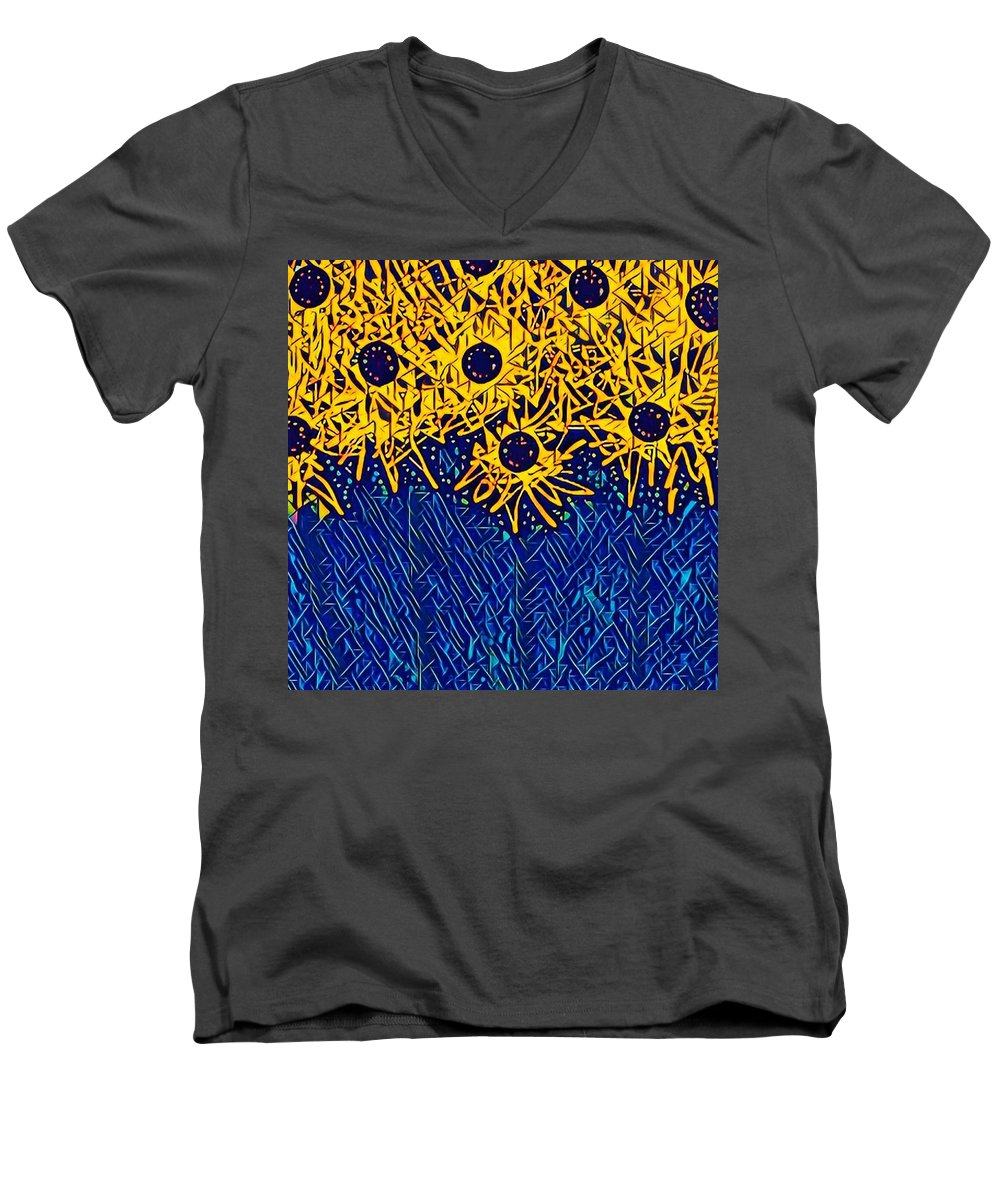 Abstracted Asteraceae - Men's V-Neck T-Shirt