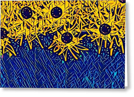 Abstracted Asteraceae - Greeting Card