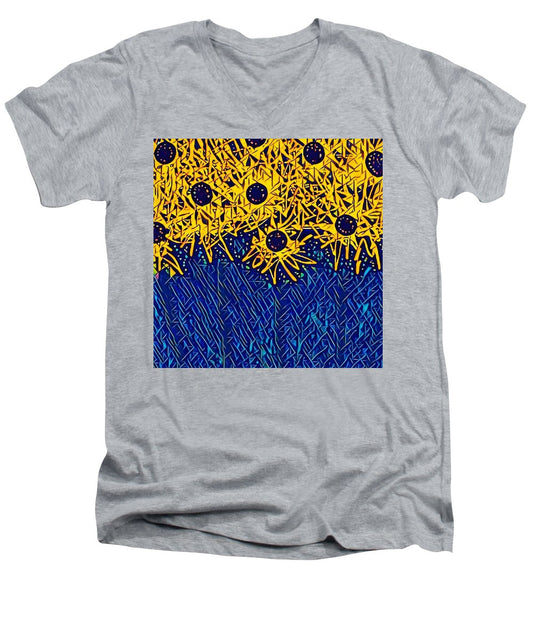 Abstracted Asteraceae - Men's V-Neck T-Shirt