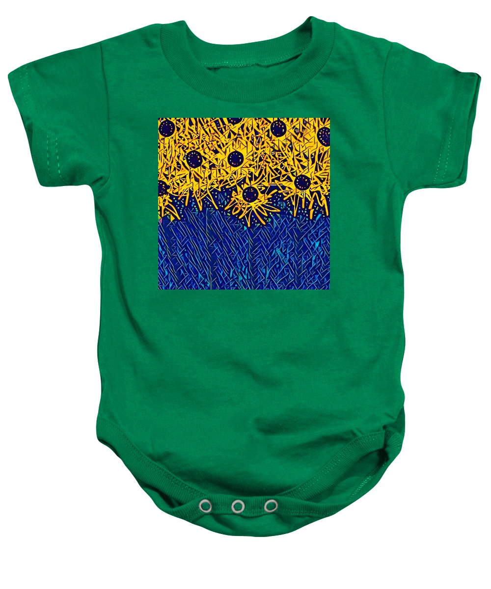 Abstracted Asteraceae - Baby Onesie