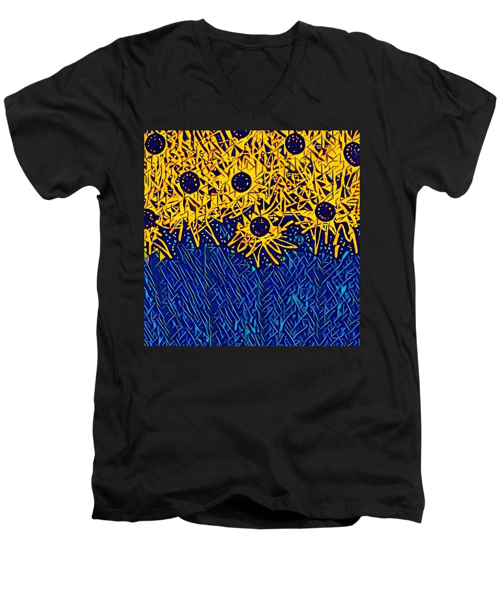 Abstracted Asteraceae - Men's V-Neck T-Shirt