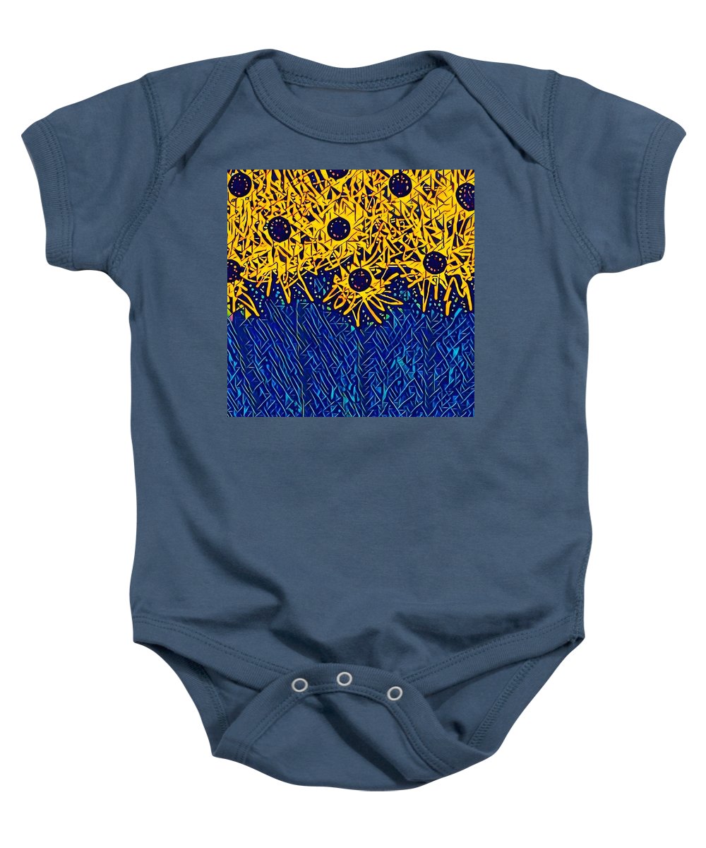 Abstracted Asteraceae - Baby Onesie