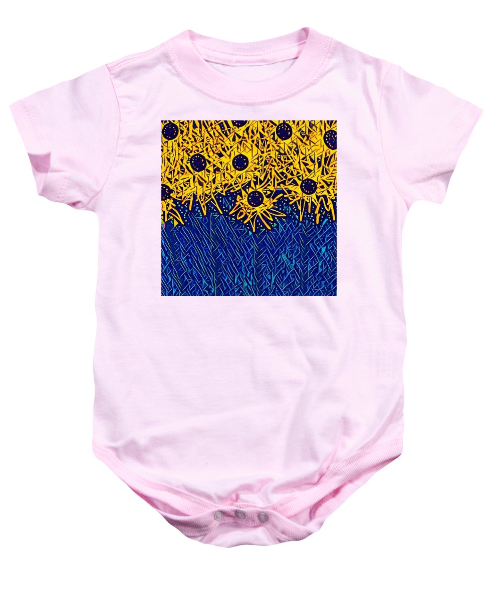 Abstracted Asteraceae - Baby Onesie