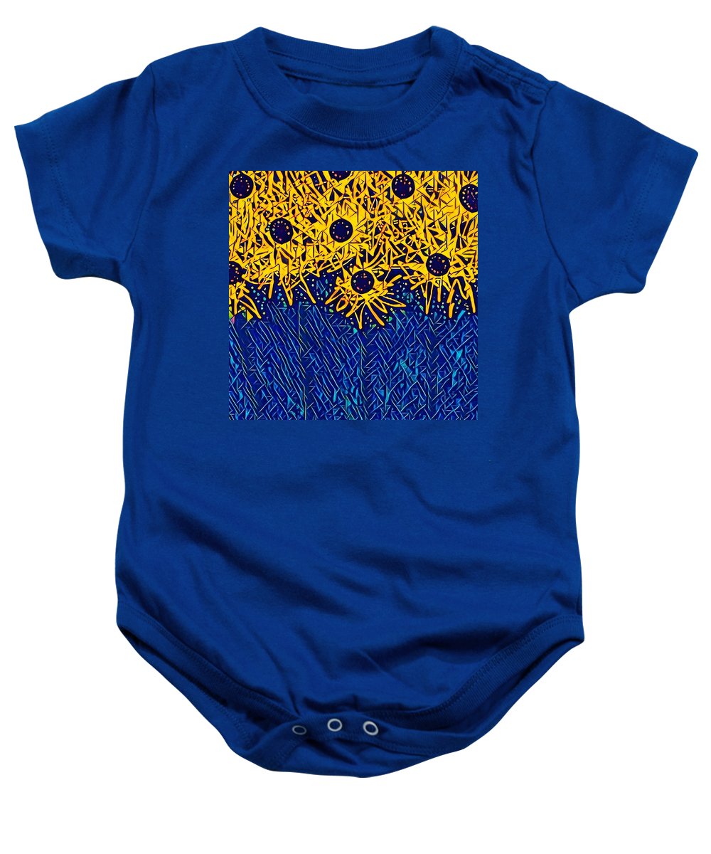 Abstracted Asteraceae - Baby Onesie