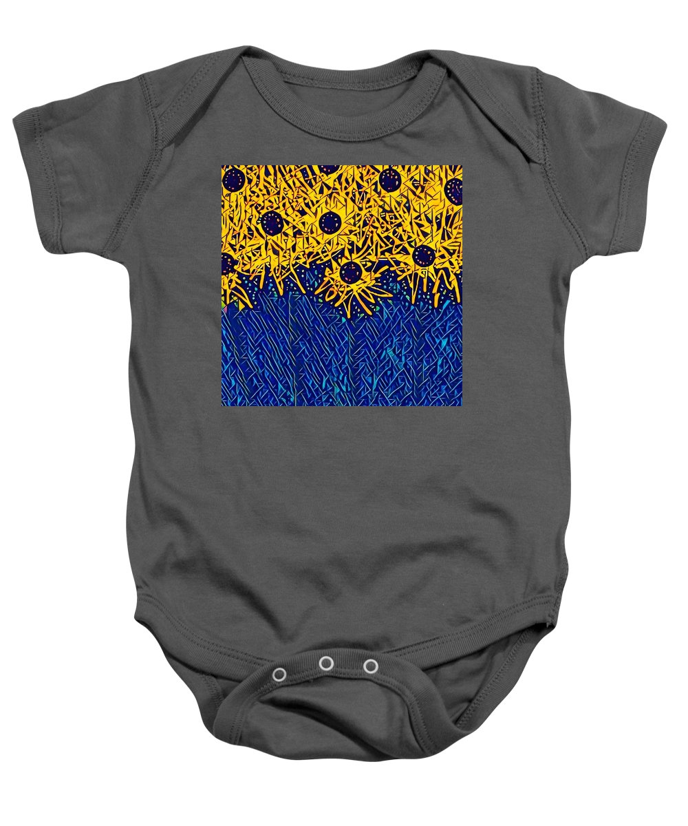 Abstracted Asteraceae - Baby Onesie