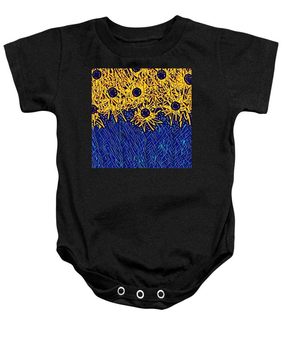 Abstracted Asteraceae - Baby Onesie