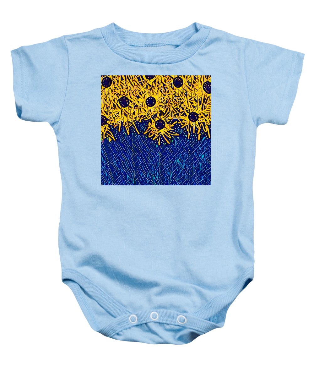 Abstracted Asteraceae - Baby Onesie