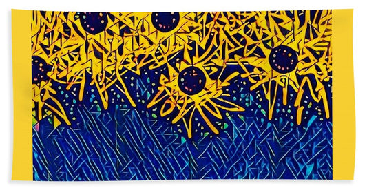 Abstracted Asteraceae - Beach Towel