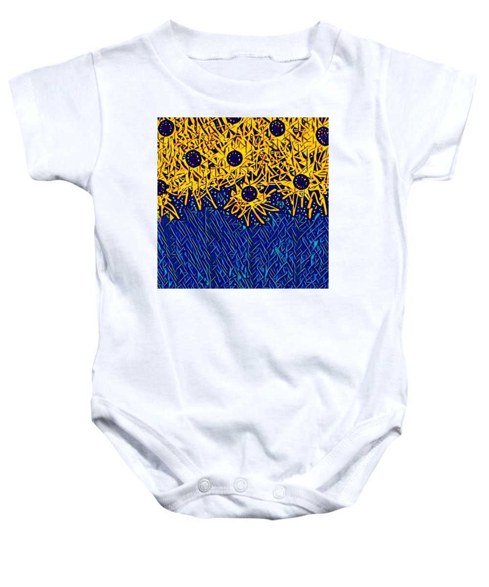 Abstracted Asteraceae - Baby Onesie