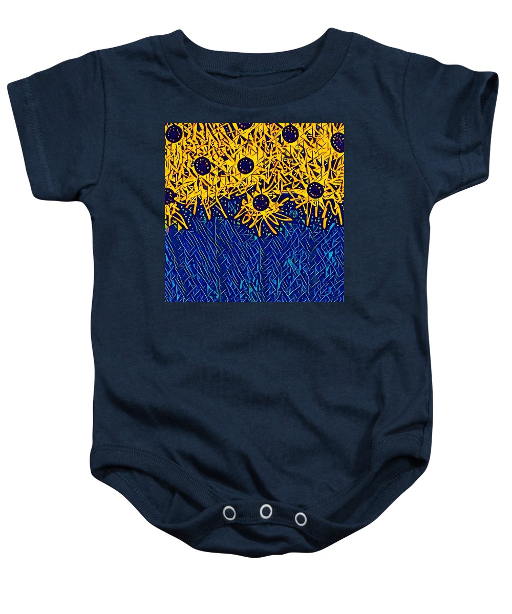 Abstracted Asteraceae - Baby Onesie