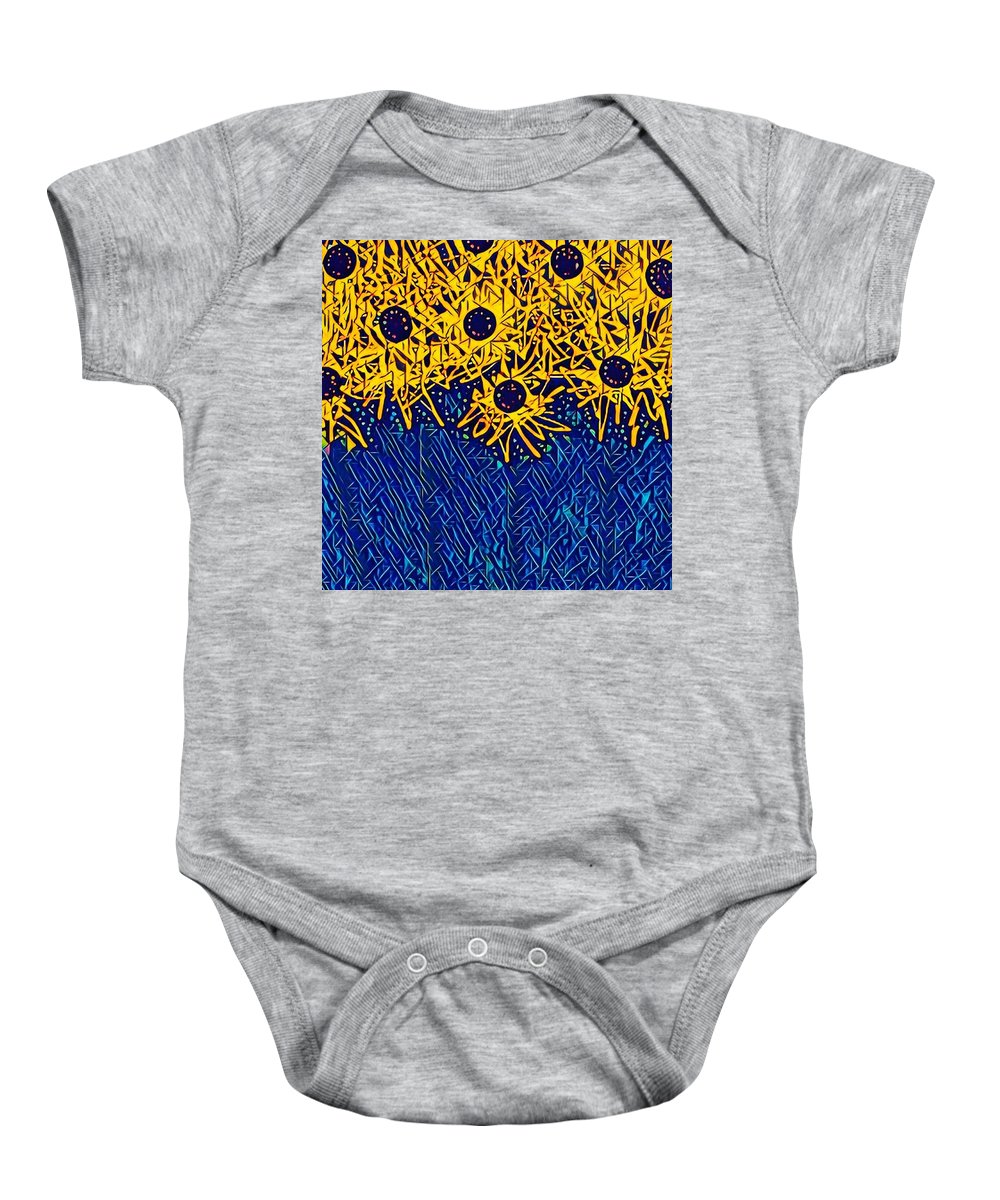 Abstracted Asteraceae - Baby Onesie