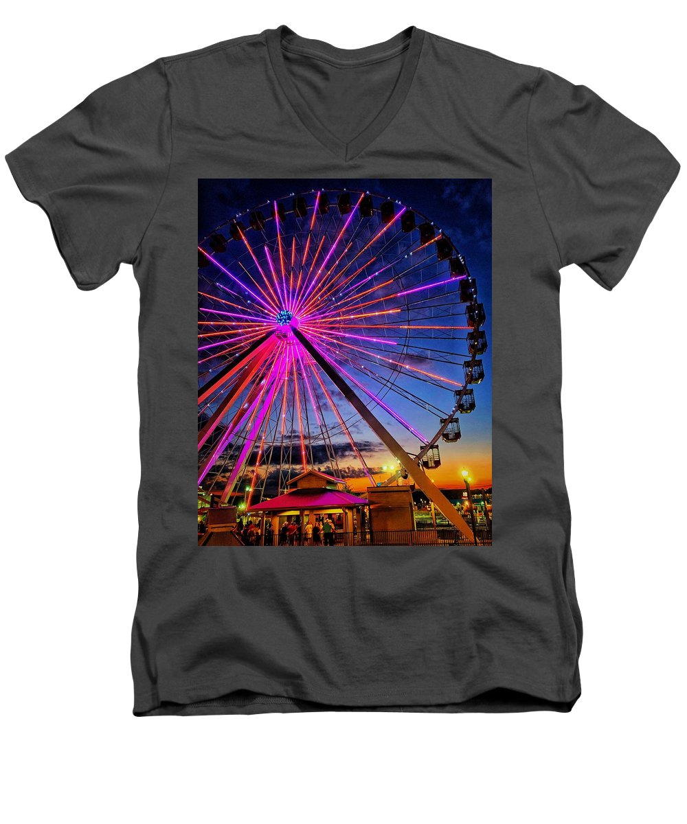 Branson Wheel - Men's V-Neck T-Shirt