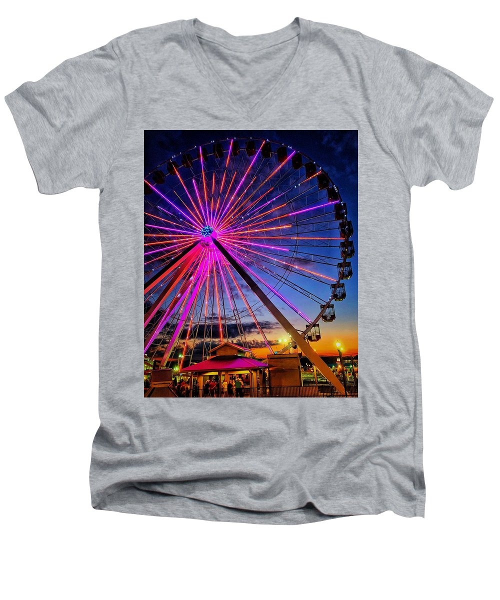 Branson Wheel - Men's V-Neck T-Shirt