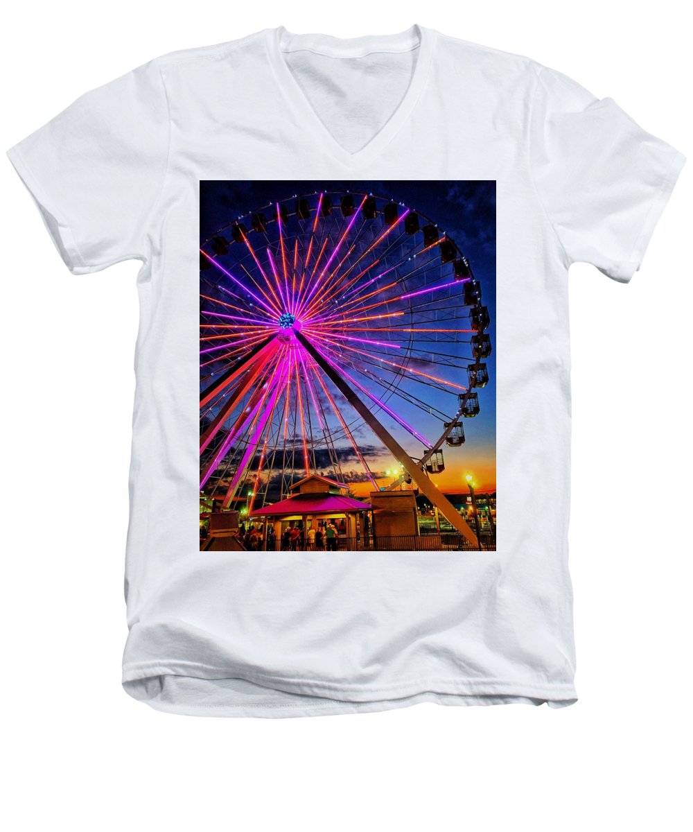 Branson Wheel - Men's V-Neck T-Shirt