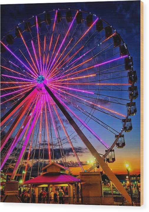 Branson Wheel - Wood Print