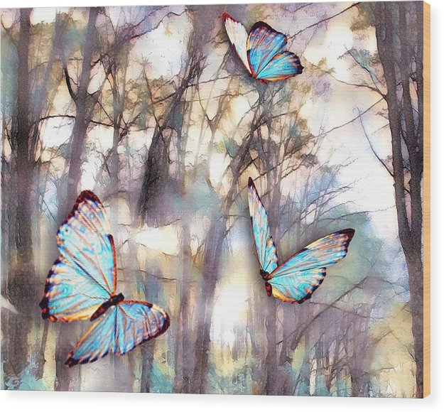 Butterflies Fly - Wood Print