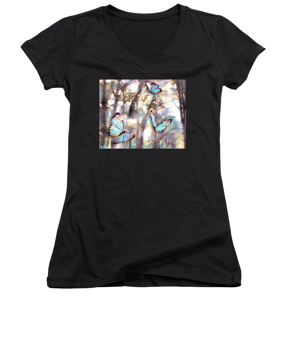 Butterflies Fly - Women's V-Neck