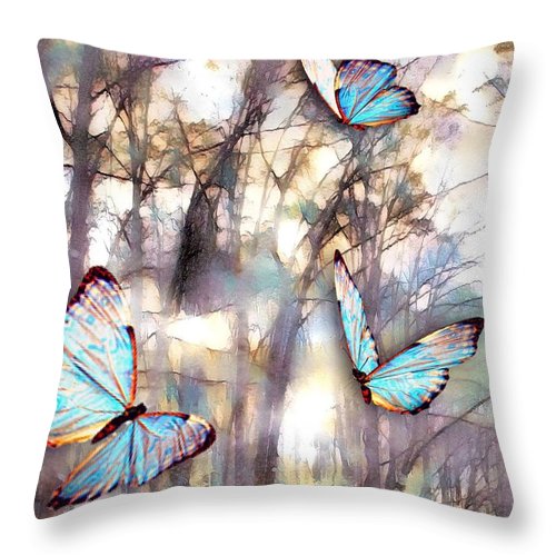 Butterflies Fly - Throw Pillow