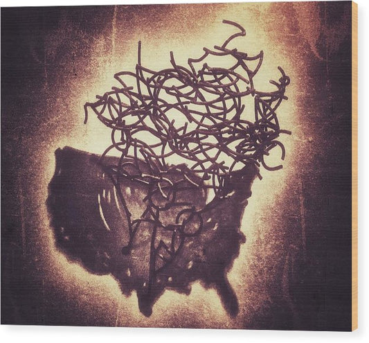 Chaos in the US - Wood Print