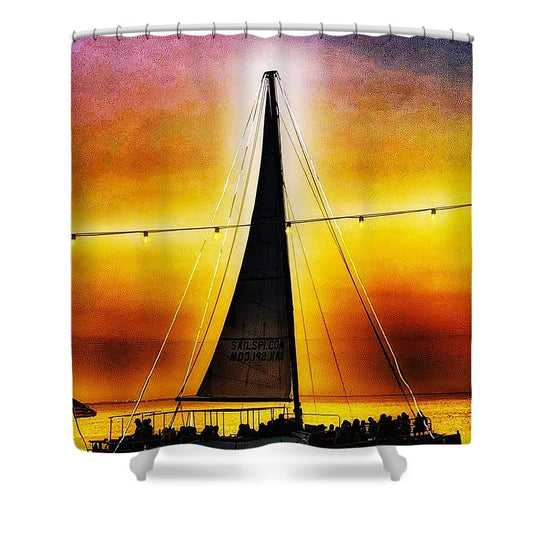 Come Sail Away - Shower Curtain