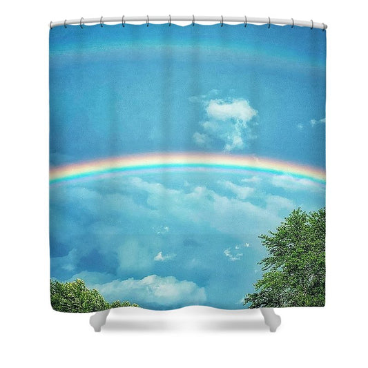 Double Rainbow - Shower Curtain