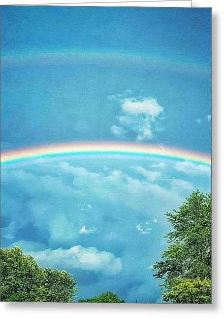 Double Rainbow - Greeting Card