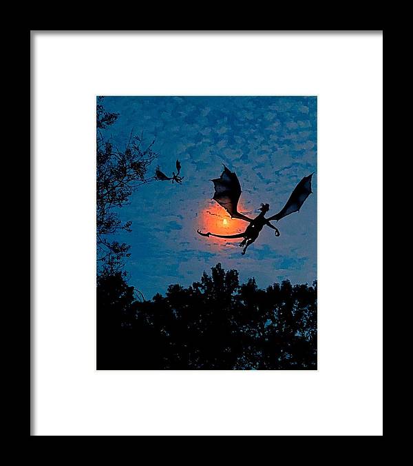 Dragon Night - Framed Print