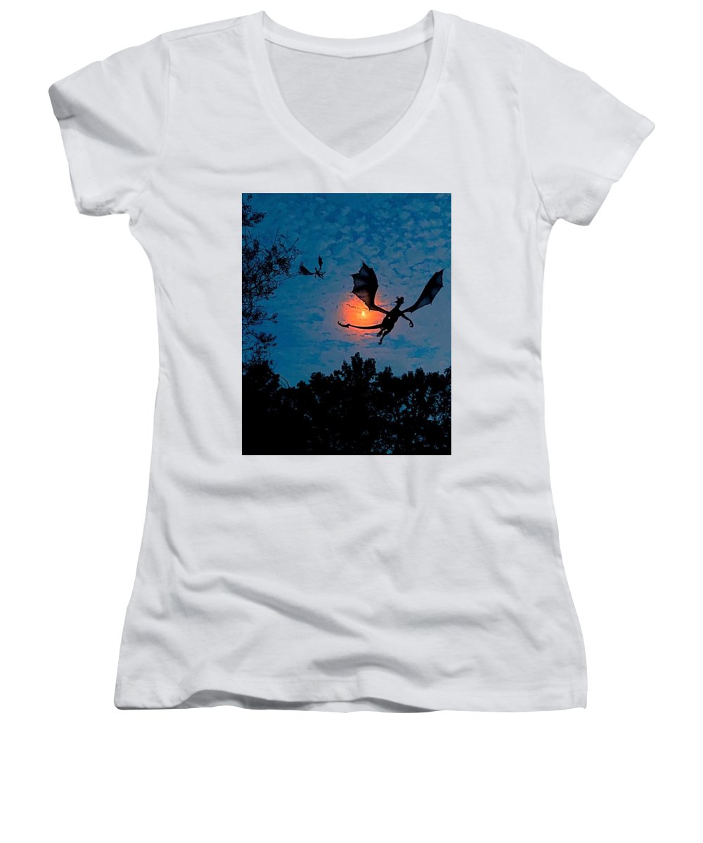 Dragon Night - Women's V-Neck