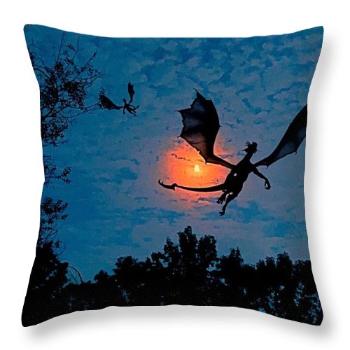 Dragon Night - Throw Pillow