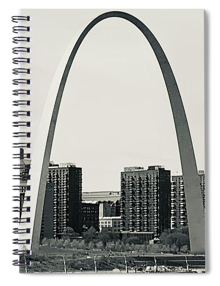 Driveby Shot of the Arch - Spiral Notebook