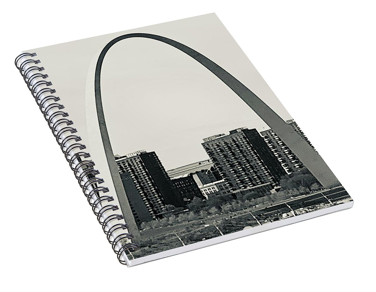 Driveby Shot of the Arch - Spiral Notebook