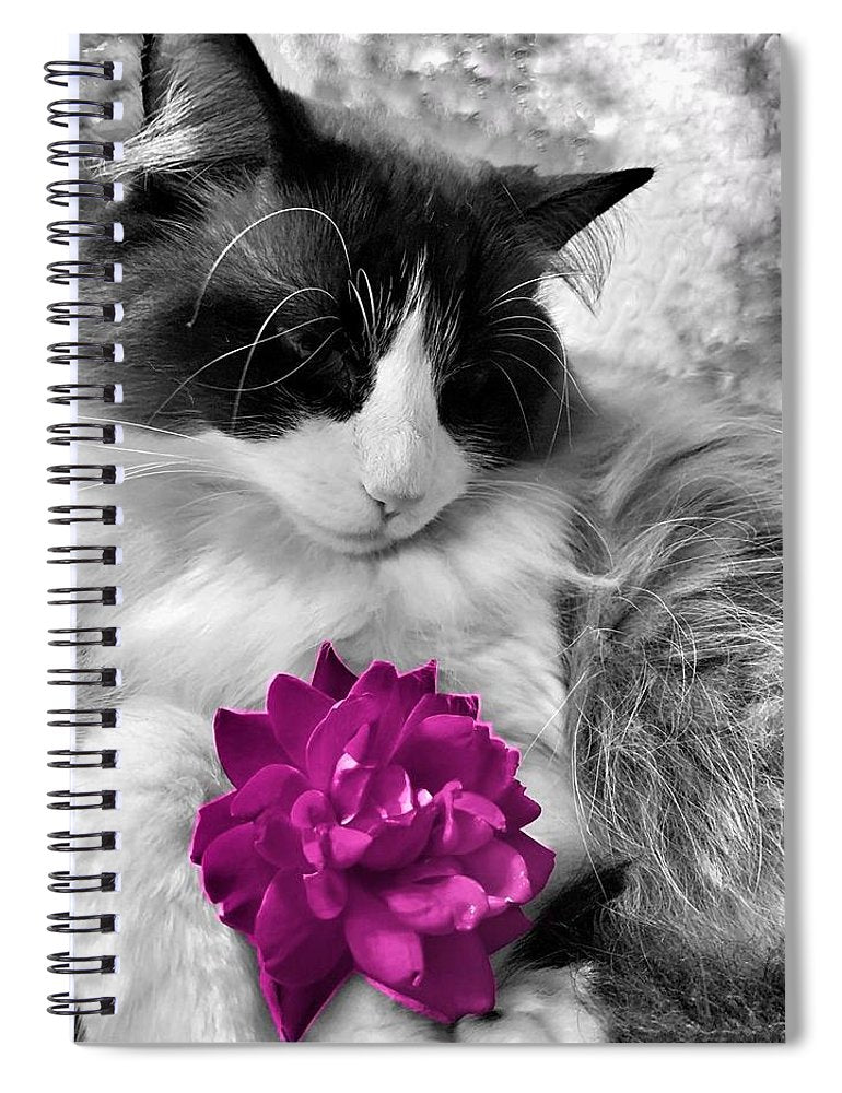 Fiona's Fuschia Flower - Spiral Notebook