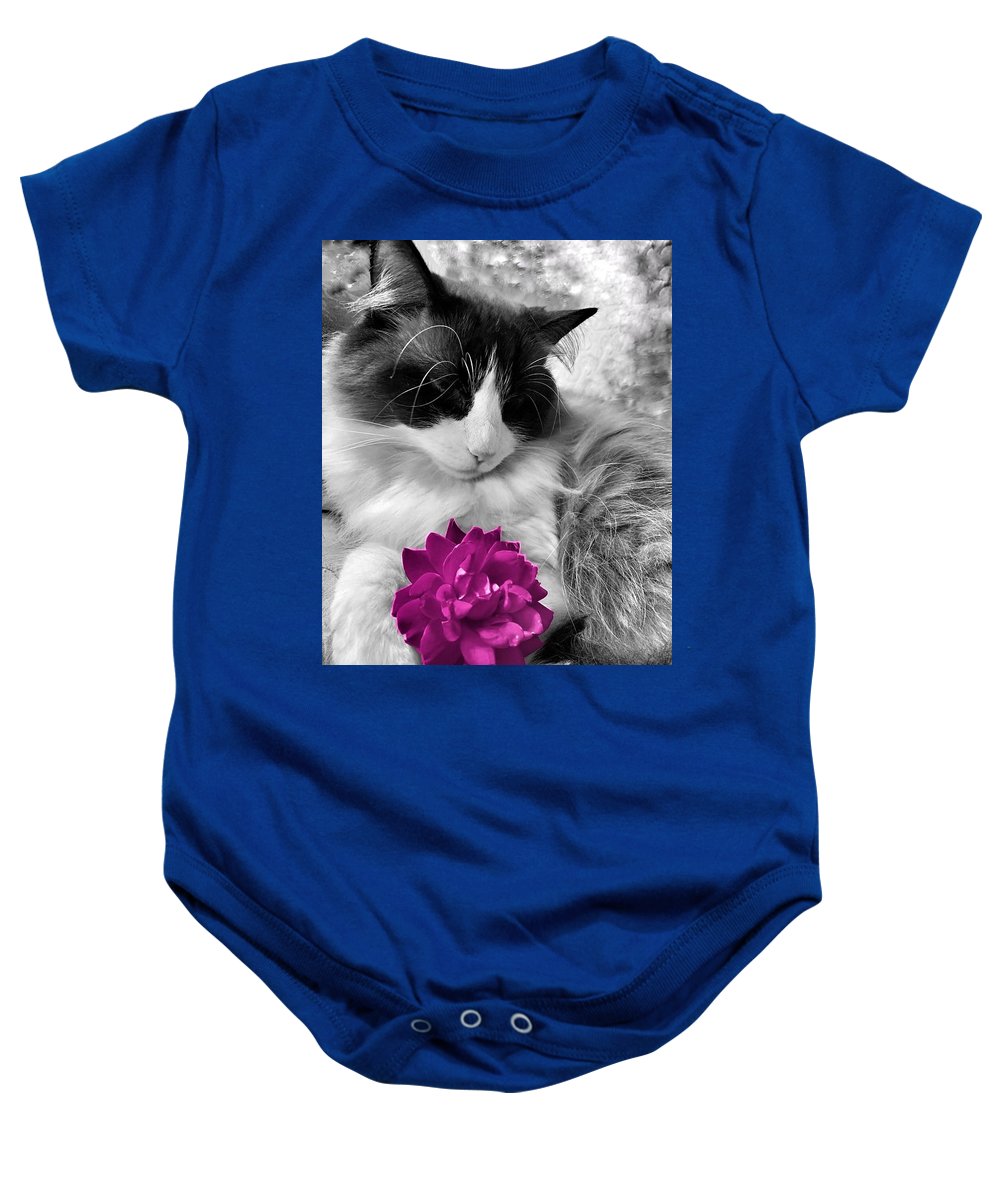 Fiona's Fuschia Flower - Baby Onesie