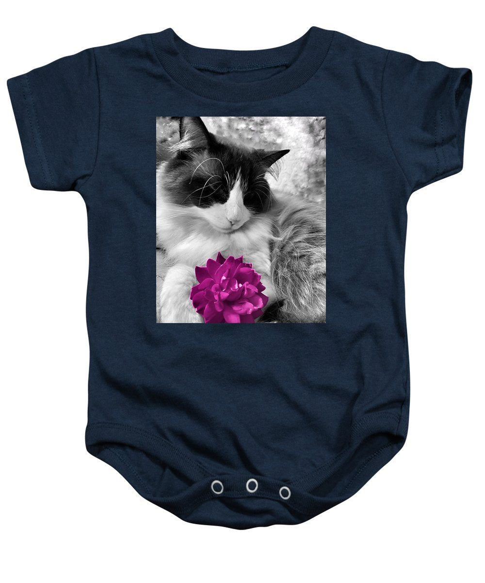 Fiona's Fuschia Flower - Baby Onesie