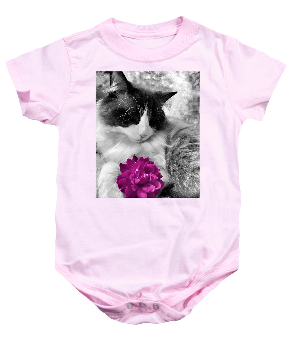 Fiona's Fuschia Flower - Baby Onesie