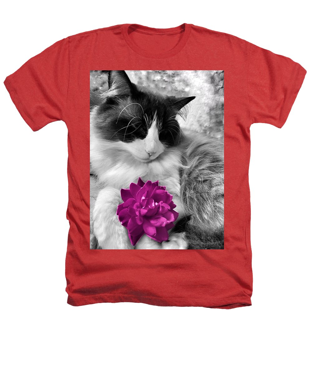 Fiona's Fuschia Flower - Heathers T-Shirt