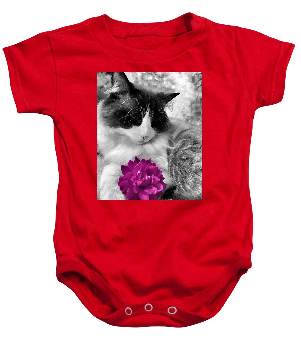 Fiona's Fuschia Flower - Baby Onesie